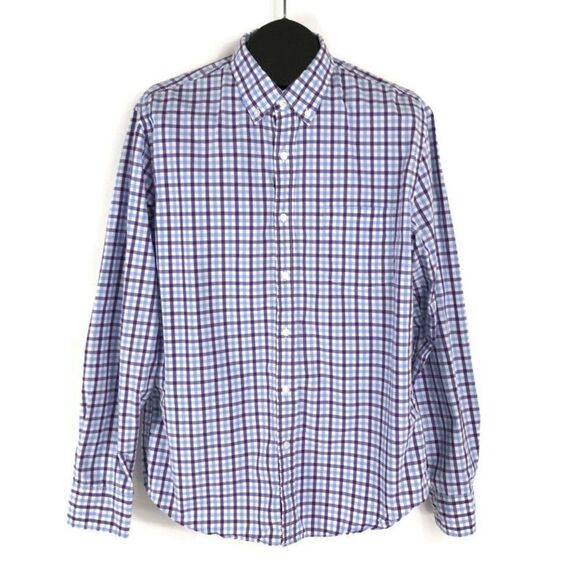 J. Crew Factory Slim Patterned Washed Shirt Men's Large Long Sleeve 100% Cotton - Picture 1 of 12